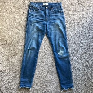 Madewell 9” high rise skinny distressed Allegra